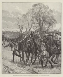 De Paasvrijwilligersmanoeuvres, Bereden Infanterie die de Vooruitgang van de Vijand Tegenhoudt